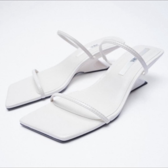 ZARA THIN STRAP MINI WEDGE SANDALS SIZE 40 - Picture 2 of 6